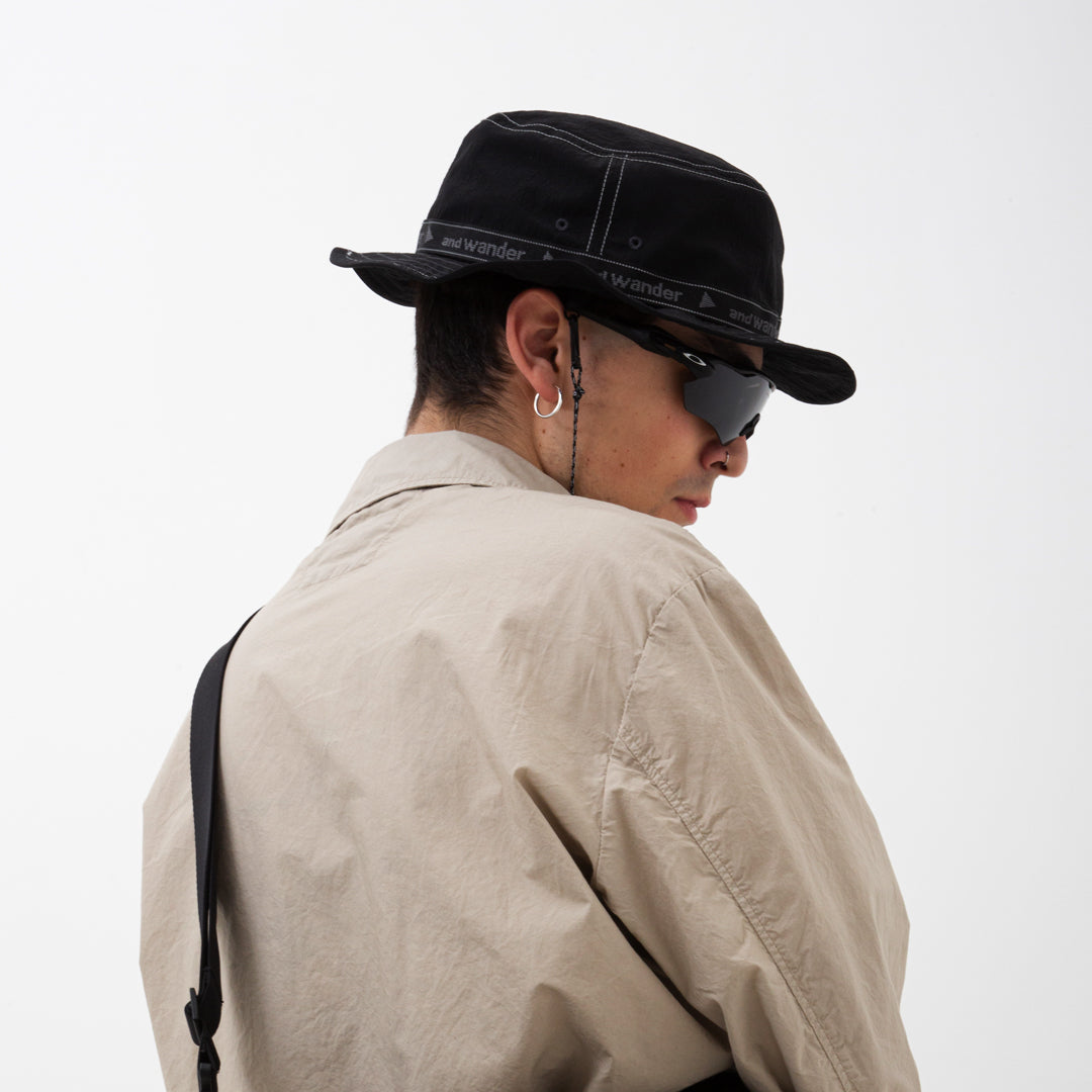 And Wander JQ Tape Hat Black – Degli Uberti