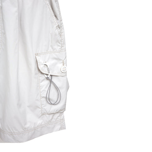 And Wander Oversize Cargo Short Pants Off White 620463 Degli Uberti