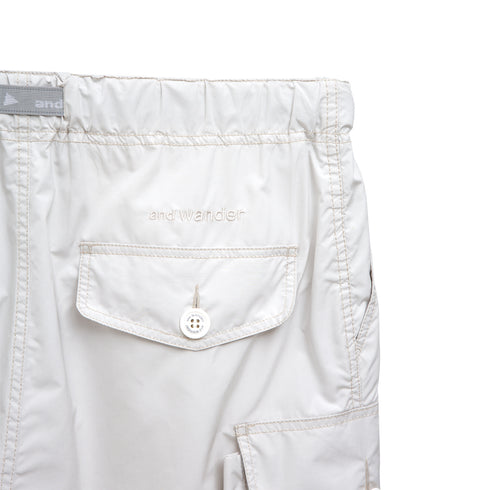 And Wander Oversize Cargo Short Pants Off White 620463 Degli Uberti