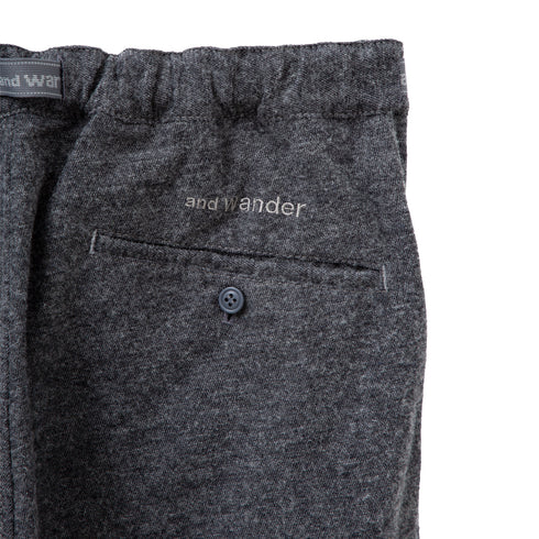 And Wander Wool Twill Wide Pants Gray 5742282393 Degli Uberti