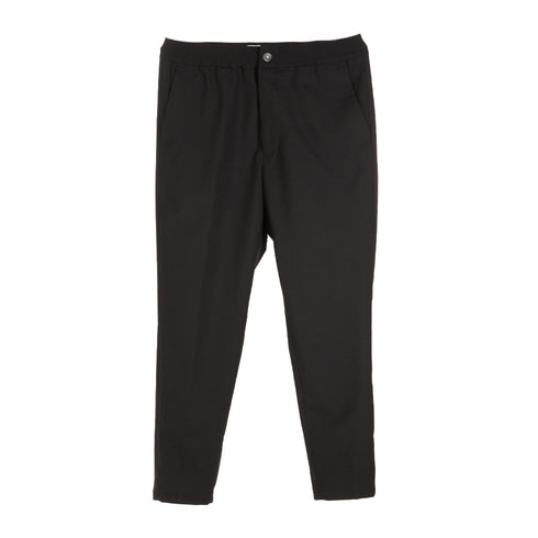 Bonsai Carrot Fit Pant, Elastic Waistband Black PT001-V1 Degli Uberti