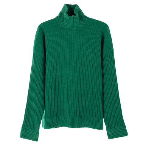 Bonsai Knit High Neck Sweater Green KN001 Degli Uberti