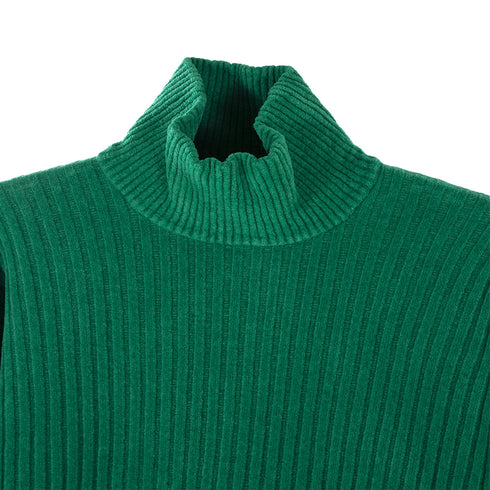 Bonsai Knit High Neck Sweater Green KN001 Degli Uberti
