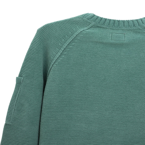 C.P. Company Chenille Cotton Knit Frosty Spruce 673 14CMKN028A-005687G Degli Uberti