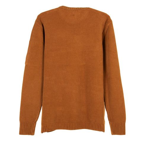 C.P. Company Chenille Cotton Plain Jumper Bronze Brown 344 13CMKN232A-005558G Degli Uberti