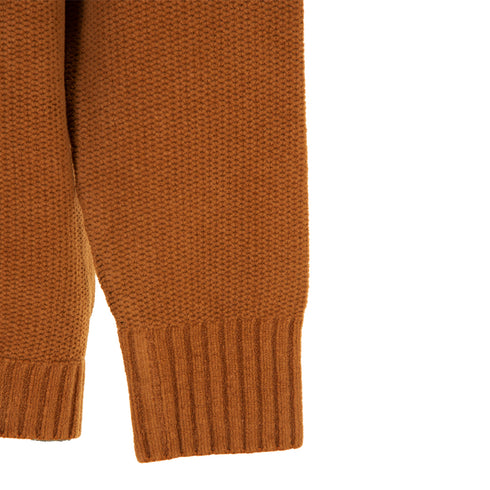 C.P. Company Chenille Cotton Plain Jumper Bronze Brown 344 13CMKN232A-005558G Degli Uberti