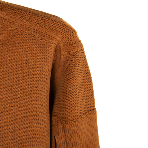 C.P. Company Chenille Cotton Plain Jumper Bronze Brown 344 13CMKN232A-005558G Degli Uberti