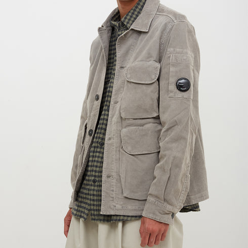 C.P. Company Corduroy Overshirt Titanium 939 13CMSH290A-006410O Degli Uberti