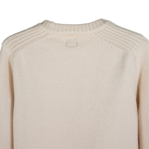 C.P. Company Cotton/Nylon Knit Sweater Gauze White 103 13CMKN208A-006375A Degli Uberti