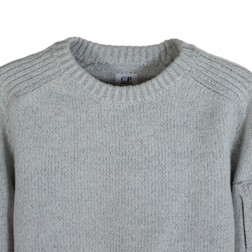 C.P. Company Cotton/Nylon Knit Sweater Grey Melange M93 13CMKN208A-006375A Degli Uberti