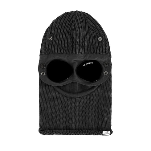 C.P. Company Extra Fine Merino Wool Goggle Balaclava Black 11CMAC275A Degli Uberti