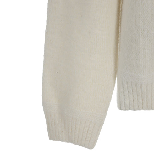 C.P. Company Fleece Knit Hoodie Gauze White 103 13CMKN198A-006170A Degli Uberti