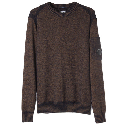 C.P. Company Fleece Knit Sweater Bronze Brown 344 13CMKN197A-006170A Degli Uberti