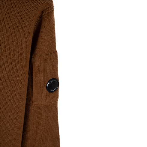 C.P. Company Lambswool Plain Jumper Bronze Brown 344 13CMKN101A-005504A Degli Uberti