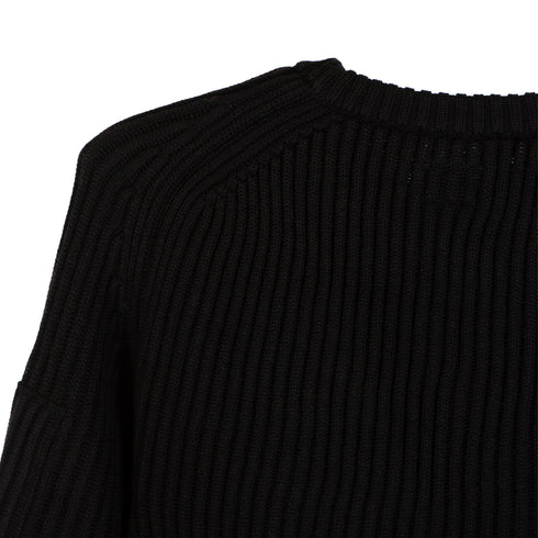 C.P. Company Merino Wool Sweater Black 999 13CMKN204A-005292A Degli Uberti