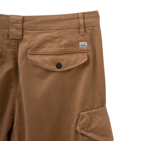 C.P. Company Stretch Sateen Pants Loose Fit Cumin 318 13CMPA123A-005529G Degli Uberti