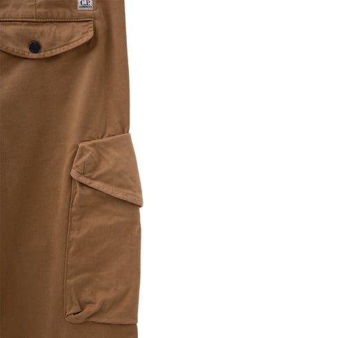 C.P. Company Stretch Sateen Pants Loose Fit Cumin 318 13CMPA123A-005529G Degli Uberti