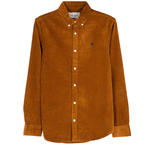 Carhartt L/S Madison Cord Shirt Dark Tawny/Wax I029958_0JA_XX Degli Uberti