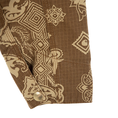 Carhartt WIP Detroit Jacket Verse Print/Hamilton Brown I030763_0Y7_60 Degli Uberti