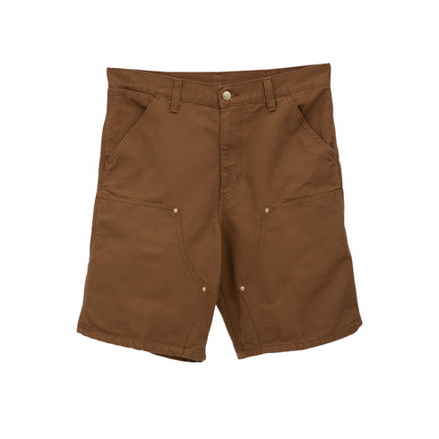 Carhartt WIP Double Knee Short Hamilton Brown Rinsed I031502_HZ_02 Degli Uberti