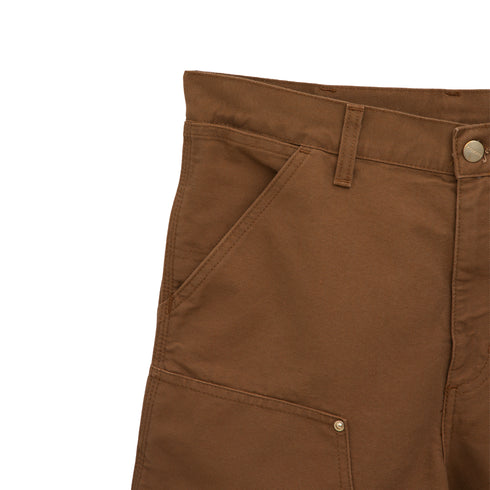 Carhartt WIP Double Knee Short Hamilton Brown Rinsed I031502_HZ_02 Degli Uberti