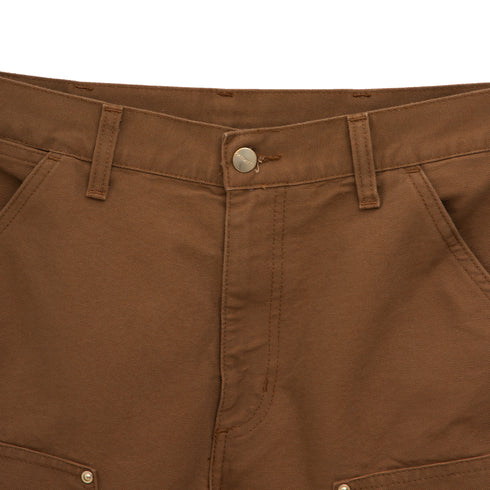 Carhartt WIP Double Knee Short Hamilton Brown Rinsed I031502_HZ_02 Degli Uberti