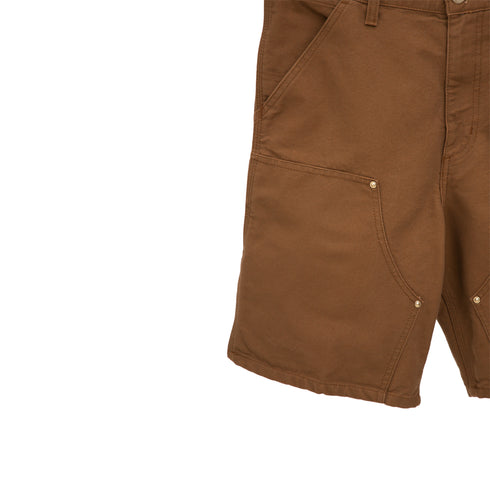 Carhartt WIP Double Knee Short Hamilton Brown Rinsed I031502_HZ_02 Degli Uberti