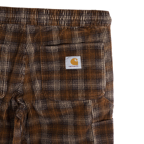 Carhartt WIP Flint Pant Wiley Check/Hamilton Brown Rinsed I029443_16U_02 Degli Uberti