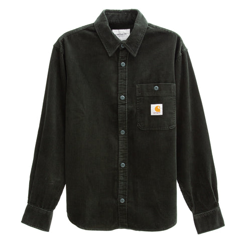 Carhartt WIP L/S Flint Shirt Dark Cedar Rinsed I029442_0WE_02 Degli Uberti
