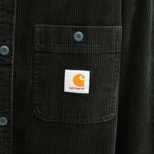 Carhartt WIP L/S Flint Shirt Dark Cedar Rinsed I029442_0WE_02 Degli Uberti