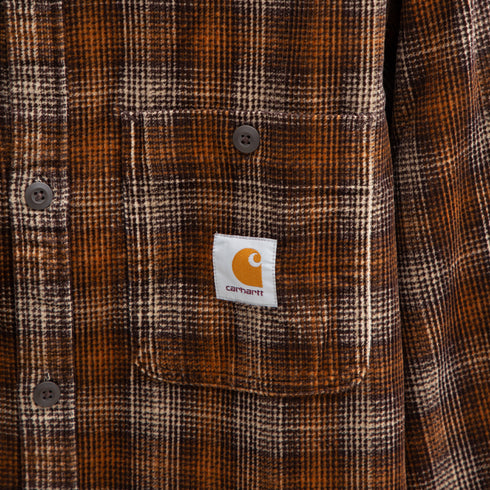 Carhartt WIP L/S Flint Shirt Wiley Check/Hamilton Brown Rinsed I029442_16U_02 Degli Uberti