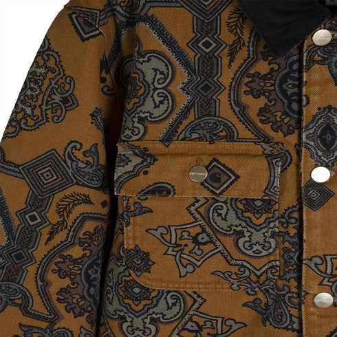 Carhartt WIP Michigan Coat Hamilton Brown Multi Verse/Black I031197 Degli Uberti