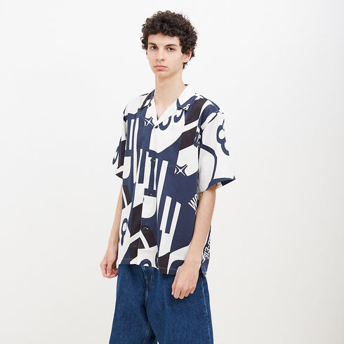 Carhartt WIP S/S Marina Shirt Marina Print/Atom Blue I031463_1HM_XX Degli Uberti