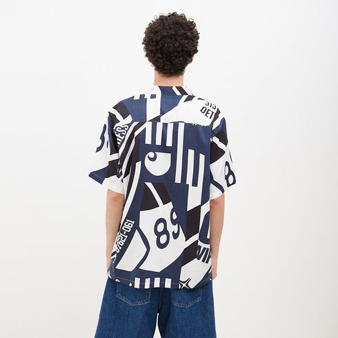 Carhartt WIP S/S Marina Shirt Marina Print/Atom Blue I031463_1HM_XX Degli Uberti