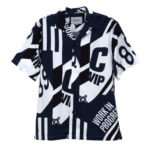 Carhartt WIP S/S Marina Shirt Marina Print/Atom Blue I031463_1HM_XX Degli Uberti