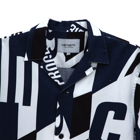 Carhartt WIP S/S Marina Shirt Marina Print/Atom Blue I031463_1HM_XX Degli Uberti