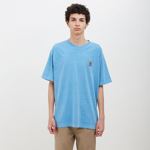 Carhartt WIP S/S Nelson T-Shirt Piscine Garment Dyed I029949_1D5_GD Degli Uberti