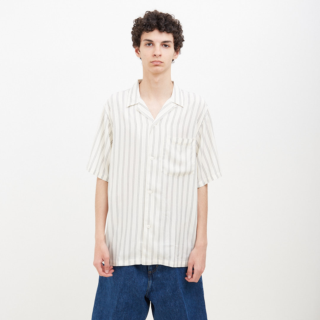 Carhartt WIP S/S Reyes Shirt Reyes Stripe Wax/Black – Degli Uberti