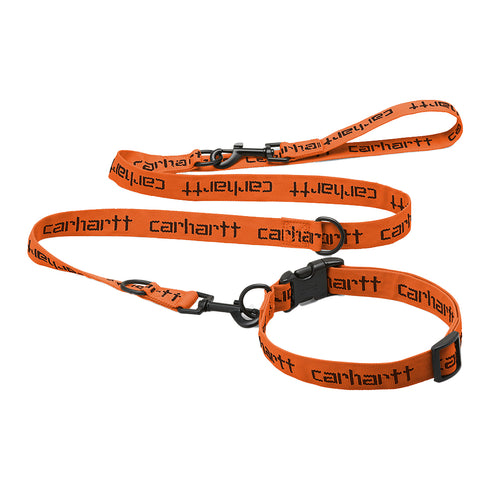 Carhartt WIP Script Dog Leash & Collar Orange/Black I030251_1BK_XX Degli Uberti