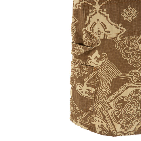 Carhartt WIP Single Knee Short Verse Print Hamilton Brown I030767_0Y7_60 Degli Uberti