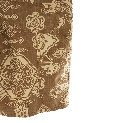 Carhartt WIP Single Knee Short Verse Print Hamilton Brown I030767_0Y7_60 Degli Uberti