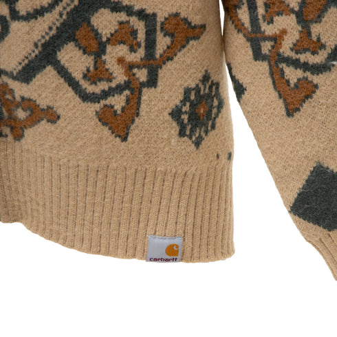Carhartt WIP Verse Cardigan Verse Jacquard/Dusty H Brown I030849_17Q_XX Degli Uberti