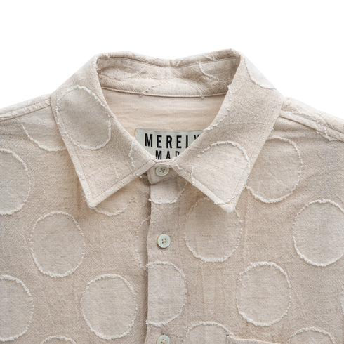 Merely Made Vintage Jacquard Over Size Shirts Oatmeal 196SH Degli Uberti