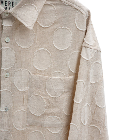 Merely Made Vintage Jacquard Over Size Shirts Oatmeal 196SH Degli Uberti