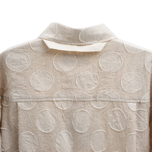 Merely Made Vintage Jacquard Over Size Shirts Oatmeal 196SH Degli Uberti
