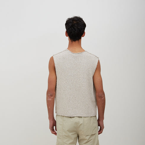 Mfpen Boucle Knit Vest Sea Salt SS23-26 Degli Uberti