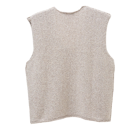 Mfpen Boucle Knit Vest Sea Salt SS23-26 Degli Uberti
