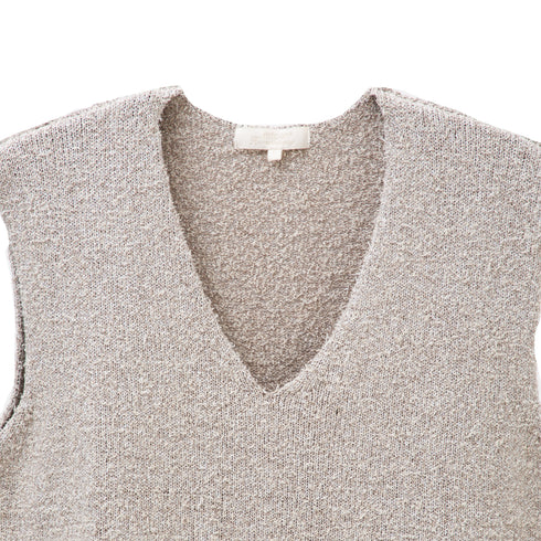 Mfpen Boucle Knit Vest Sea Salt SS23-26 Degli Uberti