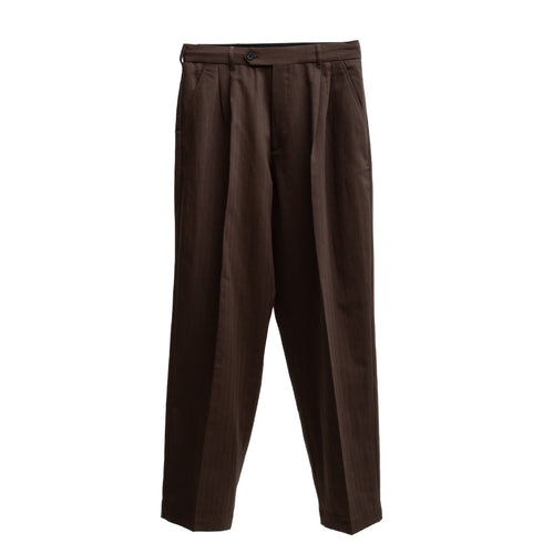 Mfpen Classic Trousers Dark Brown Herringbone AW22-48 Degli Uberti