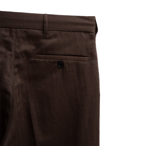 Mfpen Classic Trousers Dark Brown Herringbone AW22-48 Degli Uberti